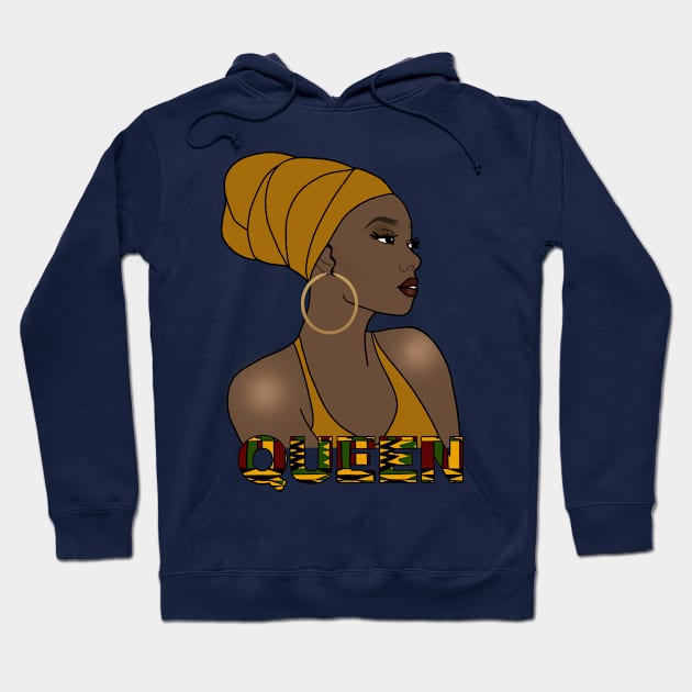 Black Queen Black Girl Magic Melanin Poppin Hoodie by JackLord Designs 